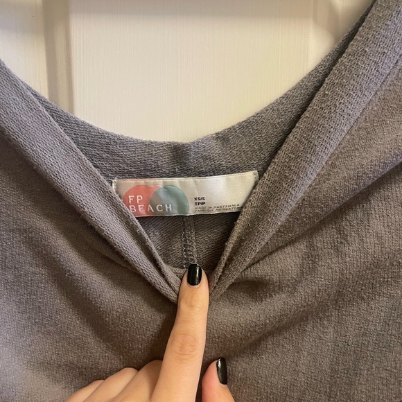 FP beach asymmetrical grey dress - Picture 3 of 4